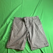 Men's Gray Dress Shorts Cotton Polyester Zip Pockets Logo Spring Summer