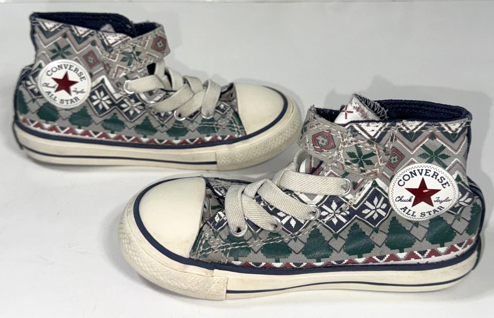 Converse Chuck 70 Ash Stone Suéter de Vacaciones Invierno Copo de Nieve Zapatilla Alta Zapato 8 Foto 3 de 4