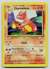 Charmeleon 24/102 Uncommon Base Set Unlimited Pokemon Lightly Played