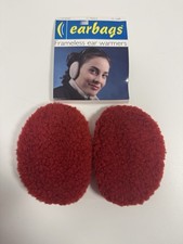 Earbags Bandlose Ohrwärmer, Style Rot Lammfell [B-Ware - Verpackung Beschädigt]