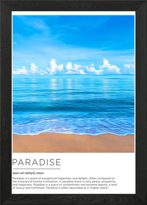 Paradise Definition 3 gerahmtes Wandbild Poster Leinwanddruck Bild