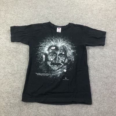 Vintage Albert Einstein Shirt Mens Small 90s Science Space Galaxy Graphic Tee