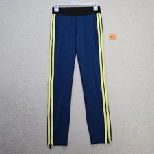 Athleta X Derek Lam 10C Parallel Blue Zipper Leggings Womens Size Medium