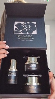 Dynamic Gemstone Black Jade Black Caviar Volcanic Mask Cream Serum Set