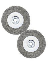 Crimped Wire Wheel Brush 4In 5/8-11 Threads Arbor for 4-1/2" Angle Grinder Metal