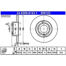 2x ATE Scheibenbremse hinten 1J0615601C 1J0615601 1J0615601N 1J0615601P | 786055
