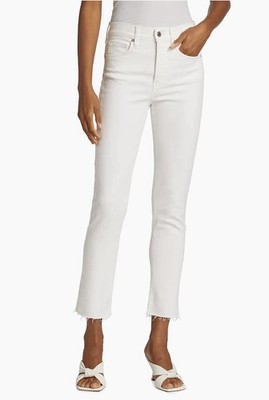 Veronica Beard White Carly Kick Flare High Rise Jeans Size 29/8 Stretch Zipper