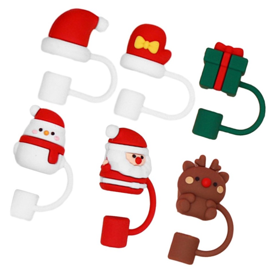 7 Pièces Couvercles De Paille Pour Tasse Stanley 8mm Noeud Coloré Bouchon De Paille En Anti-poussière Silicone Paille Réutilisables Pour Accessoires Bouchon Anti-fuite Pour Paille