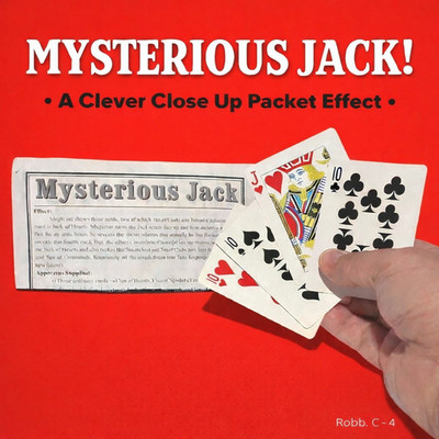 MYSTERIOUS JACK Close Up Magic Trick Packet 4 Cards Change & Vanish Pocket Easy
