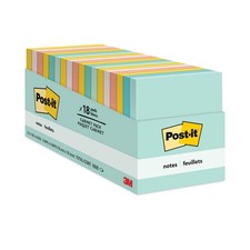 Post-it Notes Original Pads in Marseille Colors, Cabinet Pack, 3 x 3, 100 Sheet