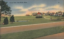 Oak Bluffs,MA Ocean Park Tichnor Dukes County Original Vintage Postcard