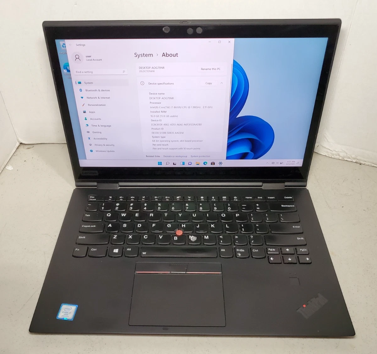 Lenovo Intel Core i7 8th Gen. 16 GB RAM PC Laptops & Netbooks for