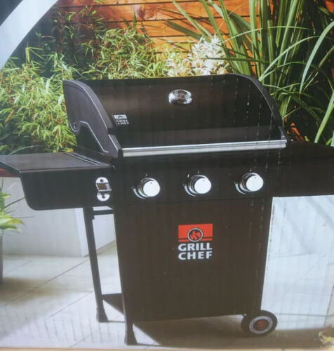 LandMann Grill Chef 3 Burner Gas BBQ Cover Professional BBQ Thermometer Bottle - Picture 3 of 6