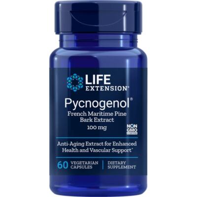 Life Extension Pycnogenol French Maritime Pine Bark Extract 100 mg 60 Veg Caps
