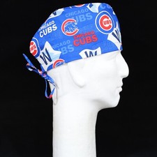 MLB Chicago Cubs Logo on Blue Theme Scrub Hat