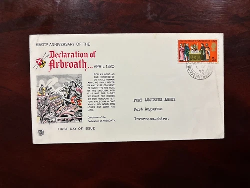United Kingdom 1970 - Declaration of Arbroath FDC stamp set Inverness