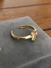 14KYG Butterfly Design Enamel Toe Ring NWT — photo 3