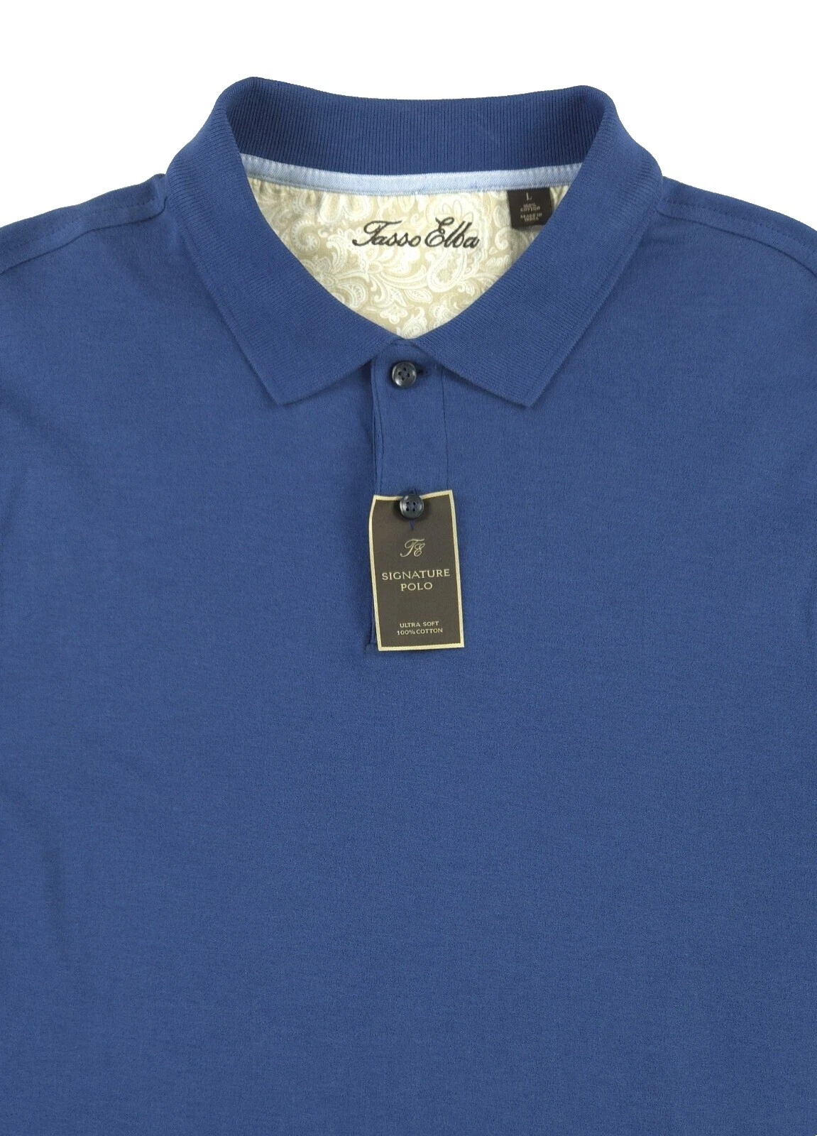 Camisas para hombre Tasso Elba informales de algodón liso abotonadas