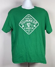 Dublin Guinness Beer St Patrick's Day 2017 T Shirt Mens Large Green