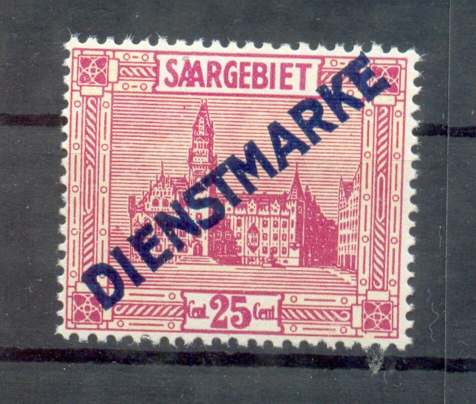 Saar Dienst 14VII Abart** MNH Postfrisch (72376)