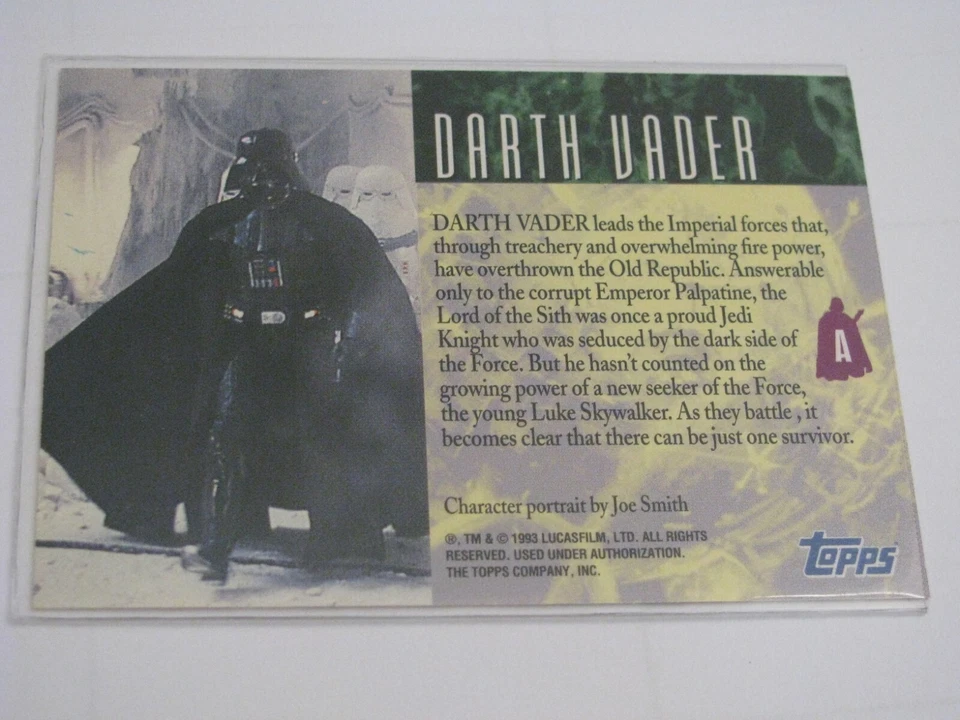 Star Wars Galaxy Topps Cards Darth Vader David Prowse Signed Autograph Card - Image 3 of 3