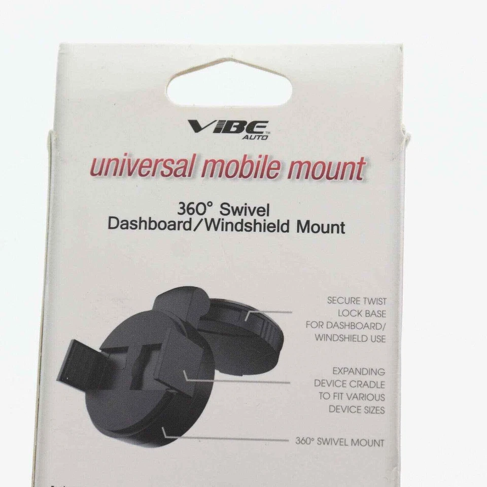 Vibe 360 Swivel Dashboard Windshield Mount Universal Mobile Car Mount Blck - Image 4 of 4