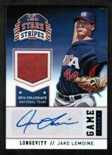 2015 USA Stars and Stripes Longevity Emerald Jake Lemoine Jersey Auto #/5