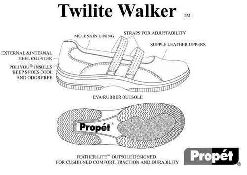 SHOES / SANDALS - Propet W1002 Leather Black US 10 (W)Twilight -RRP: $159 Exc - Picture 6 of 6