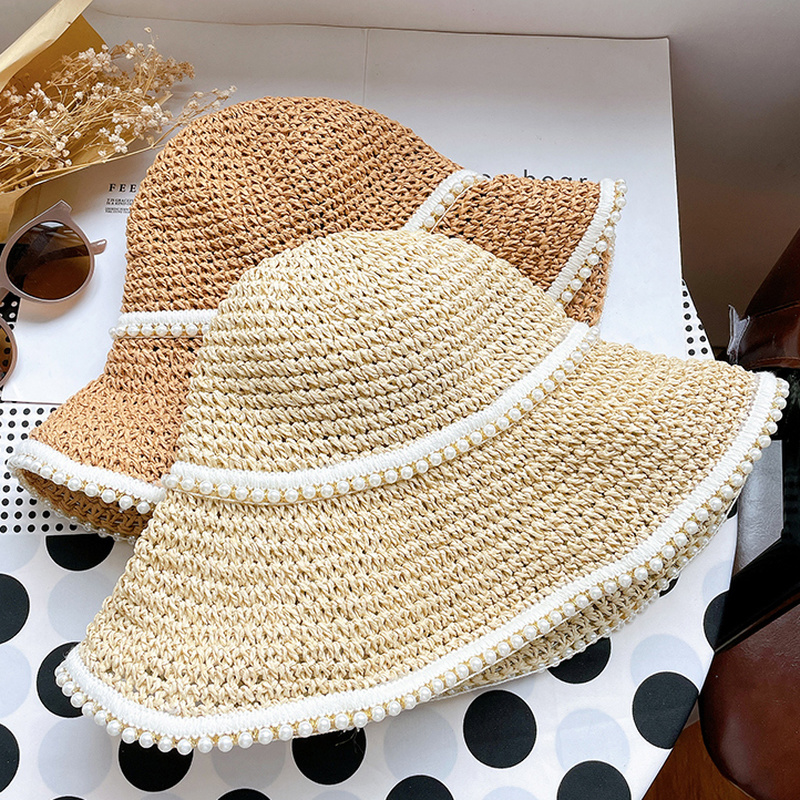 FUNMOON Chapeau Femmes De Soleil Carreaux En Coton Et Lin Double Face