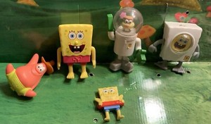 Lot Of 5 SpongeBob SquarePants Kids McD BK Meal Figures