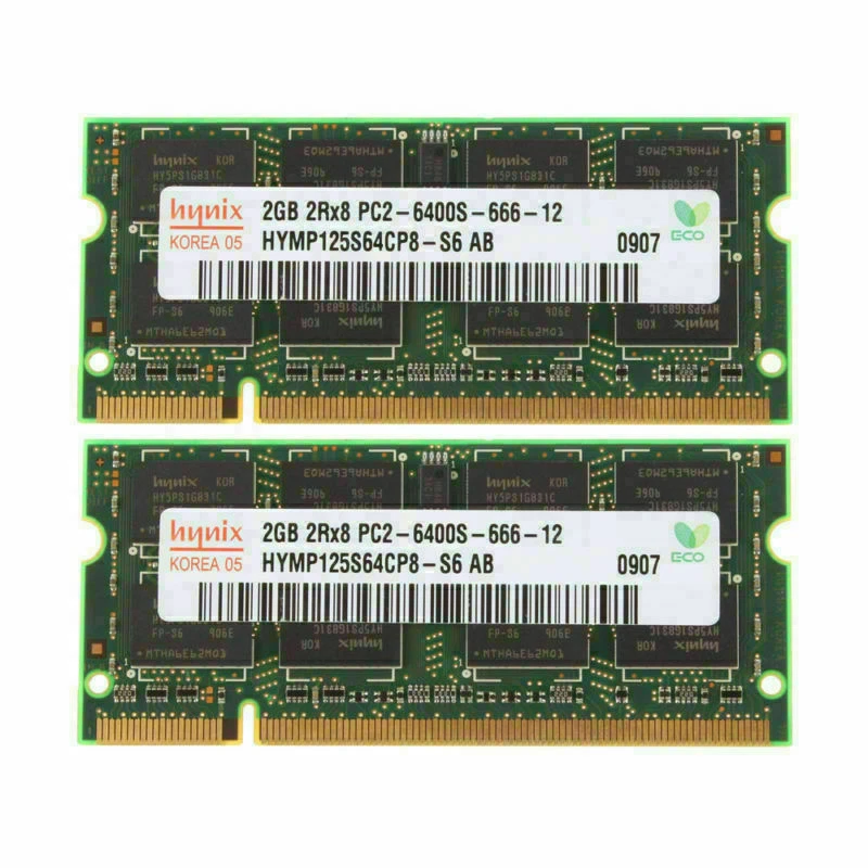 Hynix 8GB 4X 2GB 2 GB DDR2 800MHz PC2-6400S 200PIN SO-DIMM Laptop RAM Memory 8 G - Image 3 of 4