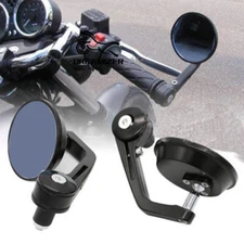 Round End Bar 7/8" Universal Mortorcycle Side Mirrors For Yamaha XSR900 XSR700