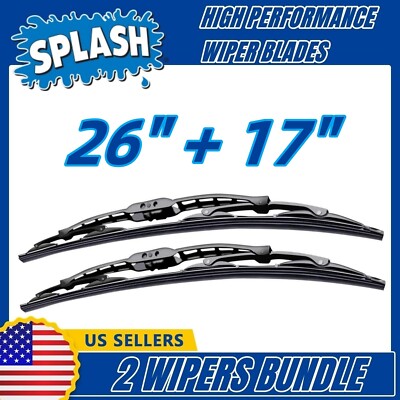 Matched Set of 2 Wipers 26''+17'' For Splash Wiper Blades - 32-260 32-170