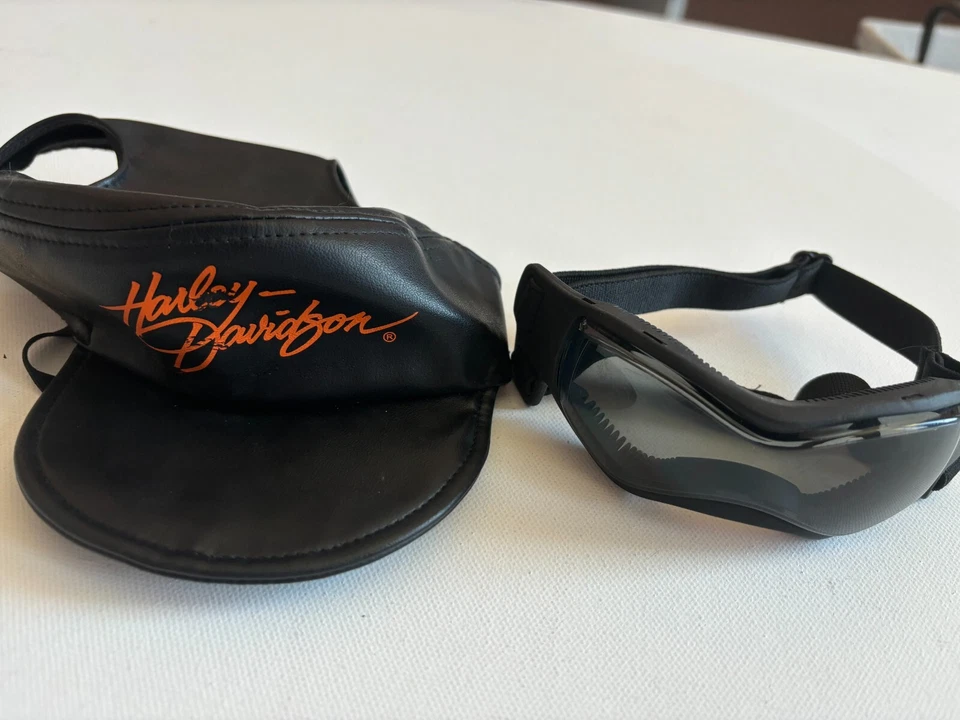 Harley Davidson Motorcycles Faux Leather  Dog Cap Tie Biker Sunglass Small - Image 2 of 4