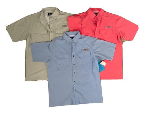 Chemise De Pêche Homme Bimini Bay HOOK'M - Manches Longues - Taille L - Vert - UV Solarguard