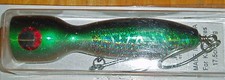 Kaku Model S Giant Trevally Popper. Solid Wood. Green/Black