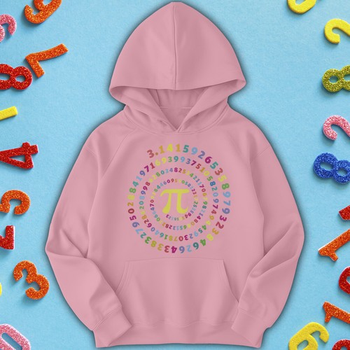 Boys and Girls Pi Design Number Day Ideas Jumper Hoody for Kids #ND - Picture 22 of 31