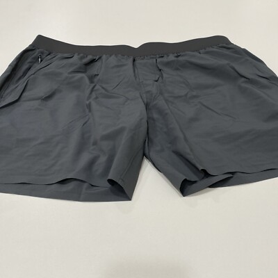 TRUE CLASSIC Men s  7'' Carbon Active Training Shorts Grey Size XL