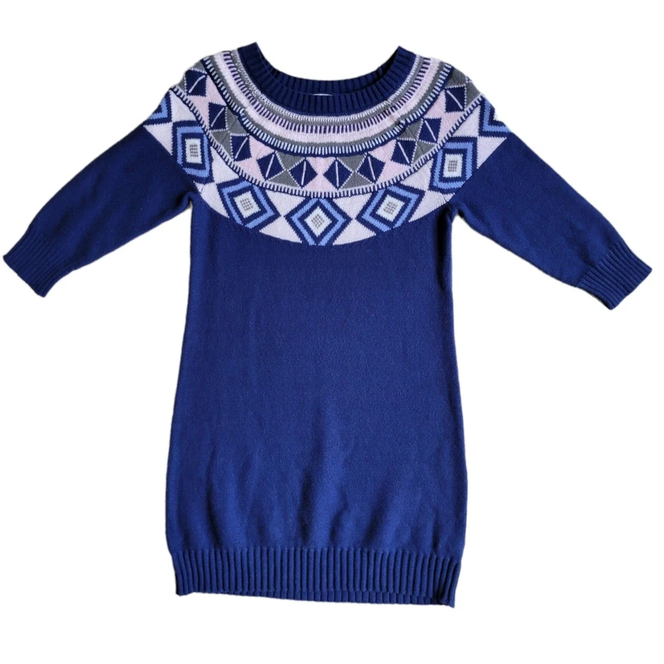 Vestido lápiz elástico tejido geométrico multicolor azul multicolor talla L (10-12) Crazy 8 para niñas Foto 2 de 4