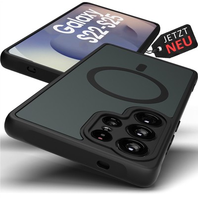Hülle Samsung S25 S24 S23 + Ultra EDGE MagSafe Matt Schwarz Magnet Case Cover