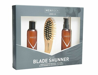 Men Rock Beard Kit Soothing Blade Shunner Beard Balm + Soap + Brush London UK