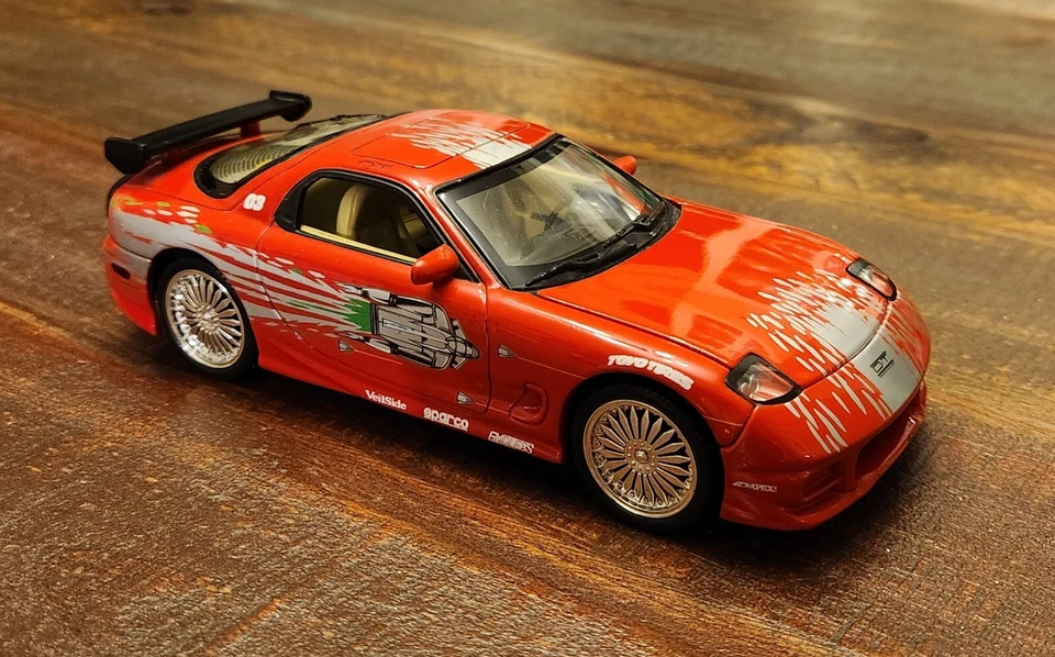 Vintage The Fast And The Furious Mazda RX-7 Racing Champions 1:24 Die Cast - Image 2 of 4