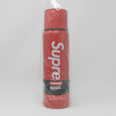 SIGG x Supreme FW20 Vacuum Insulated Bottle Red White 0.75L BPA Free Stainless