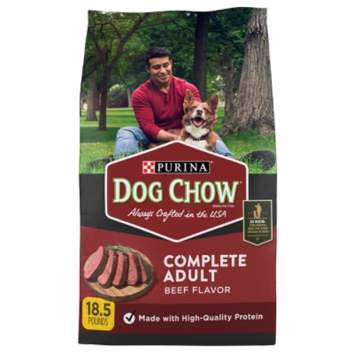 Purina Dog Chow Complete Dry Dog Food with Real Beef for Adult Dogs  