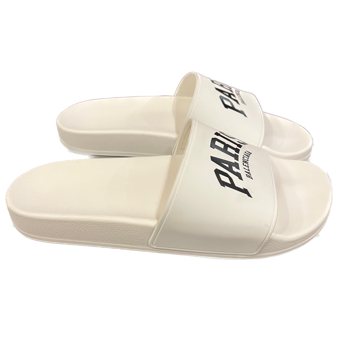 BALENCIAGA スポーツサンダル ホワイト Balenciaga Cities Paris White Pool Slide Sandals Sz 9 | eBay