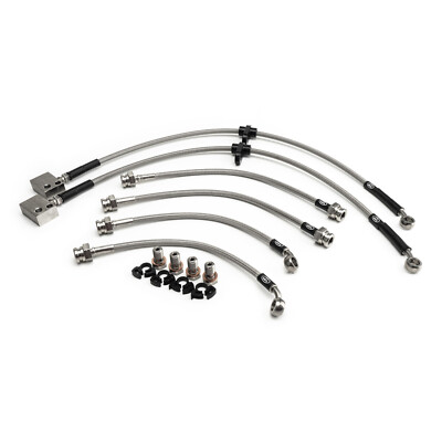 FULL KIT HEL Performance Braided Brake Lines Hoses For Honda Jazz 1.4 (2009-)