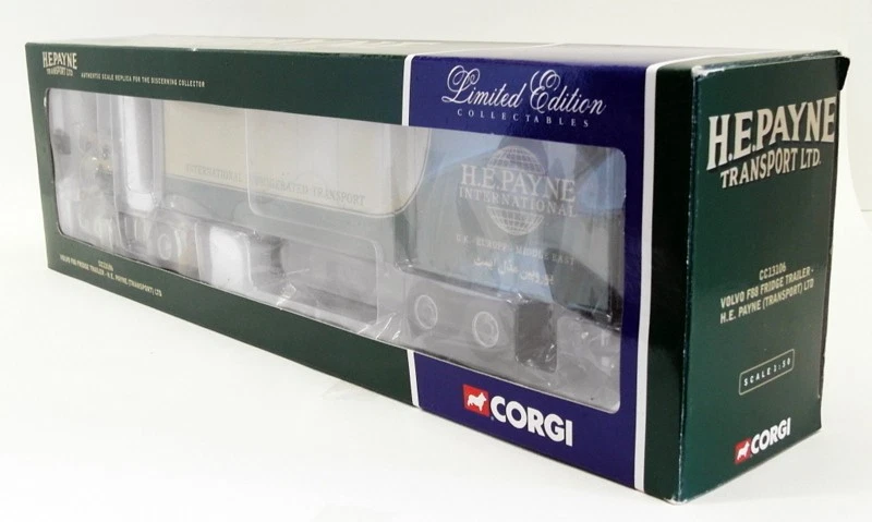 Corgi 1/50 Scale Diecast CC13106 - Volvo F88 Fridge Trailer - H.E.Payne - Image 4 of 4