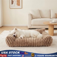 Modern Pet Sofa Low Back Lounging Bed With Removable Cushion Pillow For Dog Cat