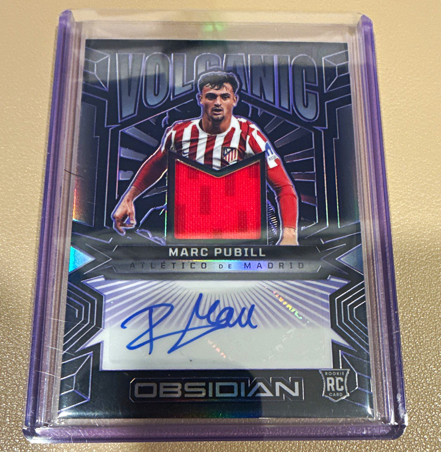 2025-26 Panini Obsidian Marc Pubill Atletico Madrid Volcanic Auto RC /50 #VS-MPU