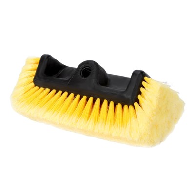 GIANT BEAR 10'' Flow-Thru Penta-Level Car Wash Brush Head with Soft Yellow 